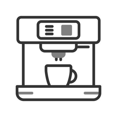 Kahve Yapıcı Vektör Satırı Simgesi