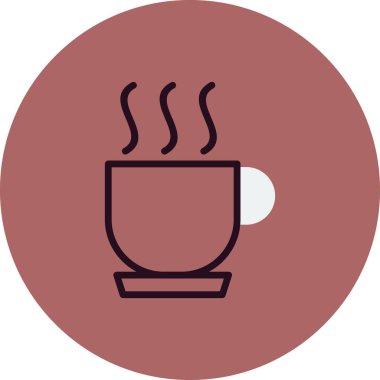 Kahve fincanı ikonu. vektör illüstrasyonu