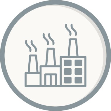 Fabrika binası simgesi, vektör illüstrasyonu