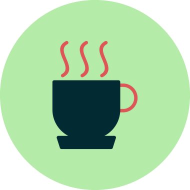 Kahve fincanı ikonu. vektör illüstrasyonu