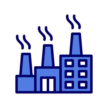 Fabrika binası simgesi, vektör illüstrasyonu