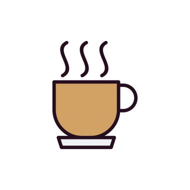 Kahve fincanı ikonu. vektör illüstrasyonu