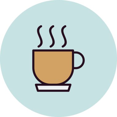 Kahve fincanı ikonu. vektör illüstrasyonu