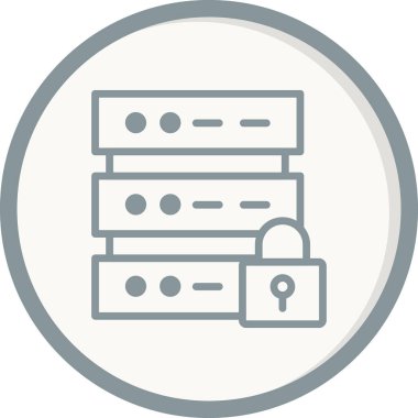 veritabanı. Web simgesi basit illüstrasyon