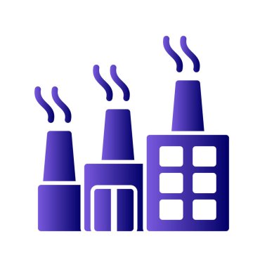 Fabrika binası simgesi, vektör illüstrasyonu