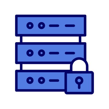 veritabanı vektörü ince çizgi simgesi