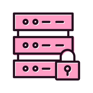 veritabanı sunucu ikonu vektör illüstrasyonu