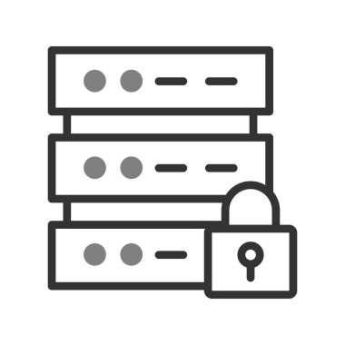 veritabanı sunucu ikonu vektör illüstrasyonu