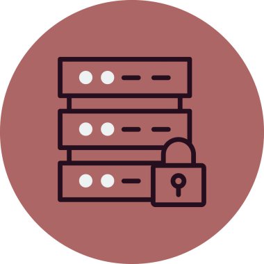 veritabanı. Web simgesi basit illüstrasyon