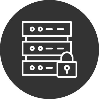 veritabanı. Web simgesi basit illüstrasyon