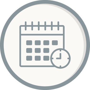 Takvim simgesi vektör illüstrasyonu