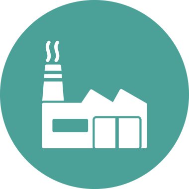 Fabrika binası simgesi, vektör illüstrasyonu