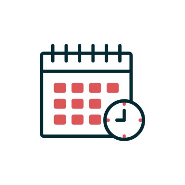 Takvim simgesi vektör illüstrasyonu