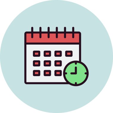 Takvim simgesinin vektör illüstrasyonu