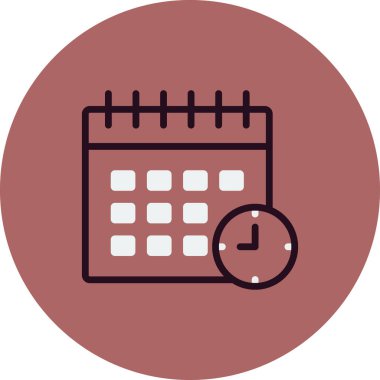 Takvim simgesi vektör illüstrasyonu