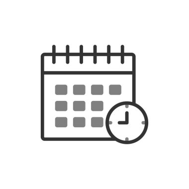 Takvim simgesi vektör illüstrasyonu