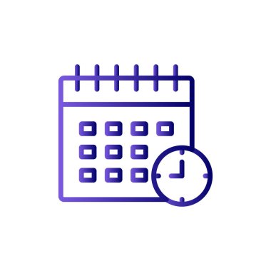 Takvim simgesi vektör illüstrasyonu