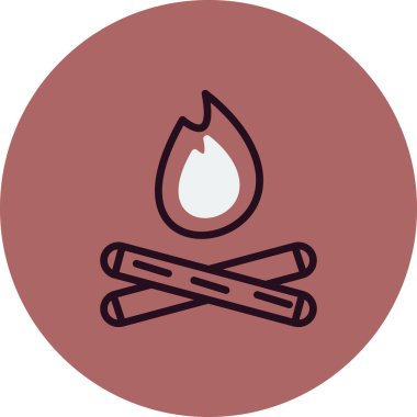 Kamp simgesinin vektör illüstrasyonu