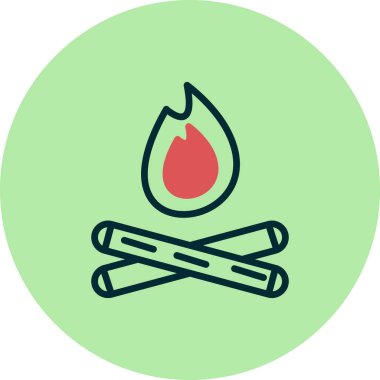 Kamp simgesinin vektör illüstrasyonu