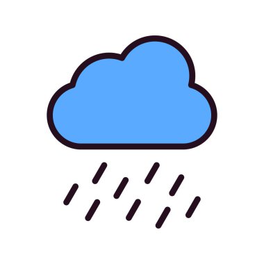 Yağmur. Web simgesi basit tasarım