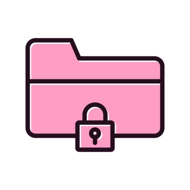 Kilit ve asma kilit vektör illüstrasyon tasarımlı dizin