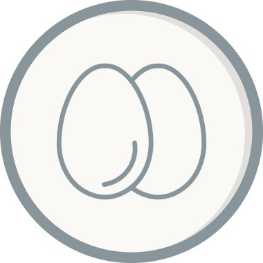 Yumurtalar. Web simgesi basit illüstrasyon