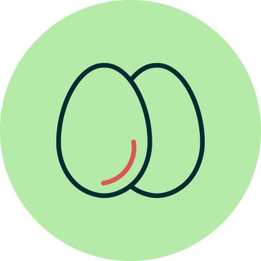 Yumurtalar. Web simgesi basit illüstrasyon