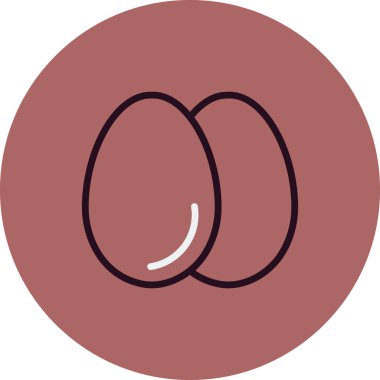 Yumurtalar. Web simgesi basit illüstrasyon