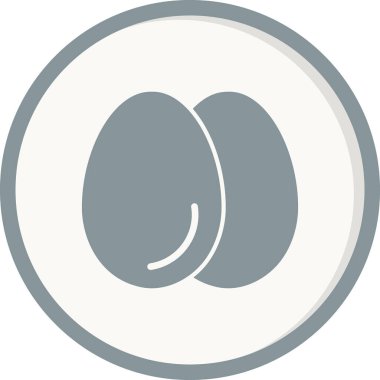 Yumurtalar. Web simgesi basit illüstrasyon