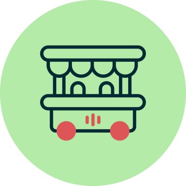 Gıda ambarı simgesinin vektör illüstrasyonu