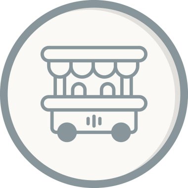 Yemek arabası simgesinin vektör illüstrasyonu