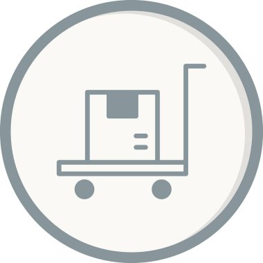 Teslimat. Web simgesi basit illüstrasyon