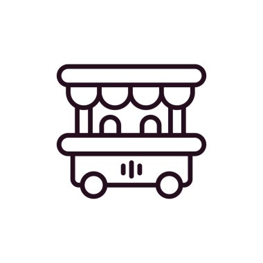 Yiyecek oyalama simgesi, vektör illüstrasyonu 