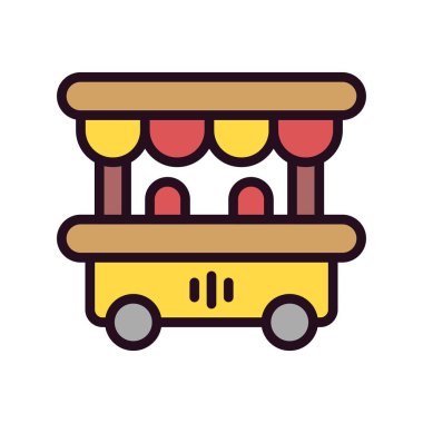 yiyecek depolama vektör illüstrasyonu