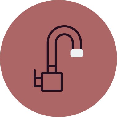 Ağ ve mobil uygulama tasarımı, musluk logosu konseptiniz için beyaz arkaplanda izole edilmiş su musluğu simgesi vektörü 