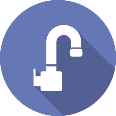 Ağ ve mobil uygulama tasarımı, musluk logosu konseptiniz için beyaz arkaplanda izole edilmiş su musluğu simgesi vektörü 