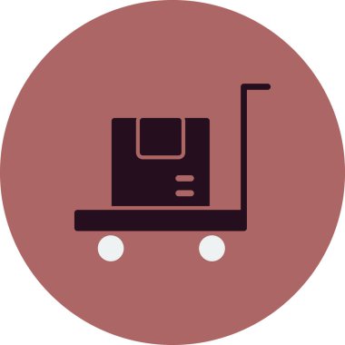 Teslimat. Web simgesi basit illüstrasyon