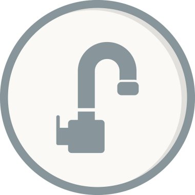 Ağ ve mobil uygulama tasarımı, musluk logosu konseptiniz için beyaz arkaplanda izole edilmiş su musluğu simgesi vektörü 