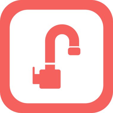 Ağ ve mobil uygulama tasarımı, musluk logosu konseptiniz için beyaz arkaplanda izole edilmiş su musluğu simgesi vektörü 