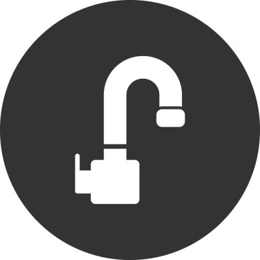 Ağ ve mobil uygulama tasarımı, musluk logosu konseptiniz için beyaz arkaplanda izole edilmiş su musluğu simgesi vektörü 