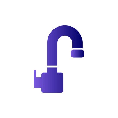 Ağ ve mobil uygulama tasarımı, musluk logosu konseptiniz için beyaz arkaplanda izole edilmiş su musluğu simgesi vektörü 