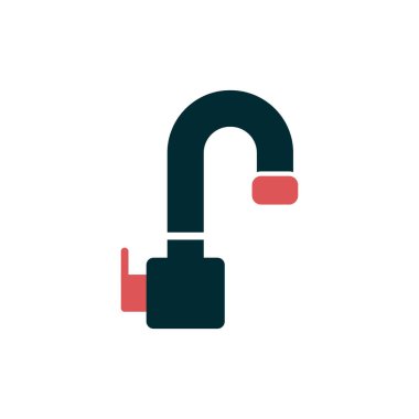 Ağ ve mobil uygulama tasarımı, musluk logosu konseptiniz için beyaz arkaplanda izole edilmiş su musluğu simgesi vektörü 