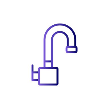 Ağ ve mobil uygulama tasarımı, musluk logosu konseptiniz için beyaz arkaplanda izole edilmiş su musluğu simgesi vektörü 