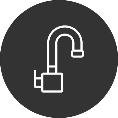 Ağ ve mobil uygulama tasarımı, musluk logosu konseptiniz için beyaz arkaplanda izole edilmiş su musluğu simgesi vektörü 