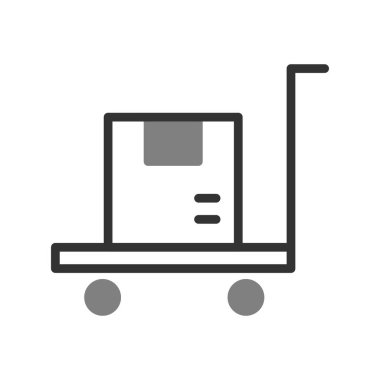 forklift simge vektör illüstrasyonu 