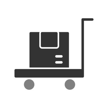 forklift simge vektör illüstrasyonu 