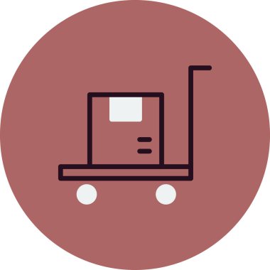 forklift simge vektör illüstrasyonu 