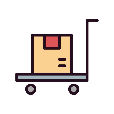 forklift simge vektör illüstrasyonu 