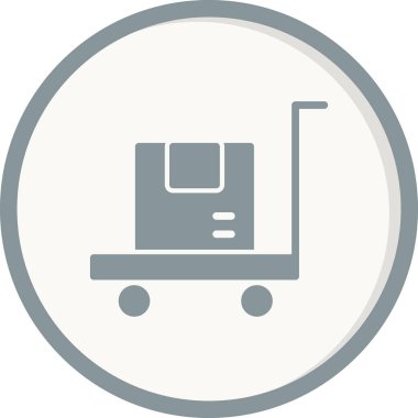 forklift simge vektör illüstrasyonu 