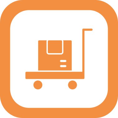 forklift simge vektör illüstrasyonu 